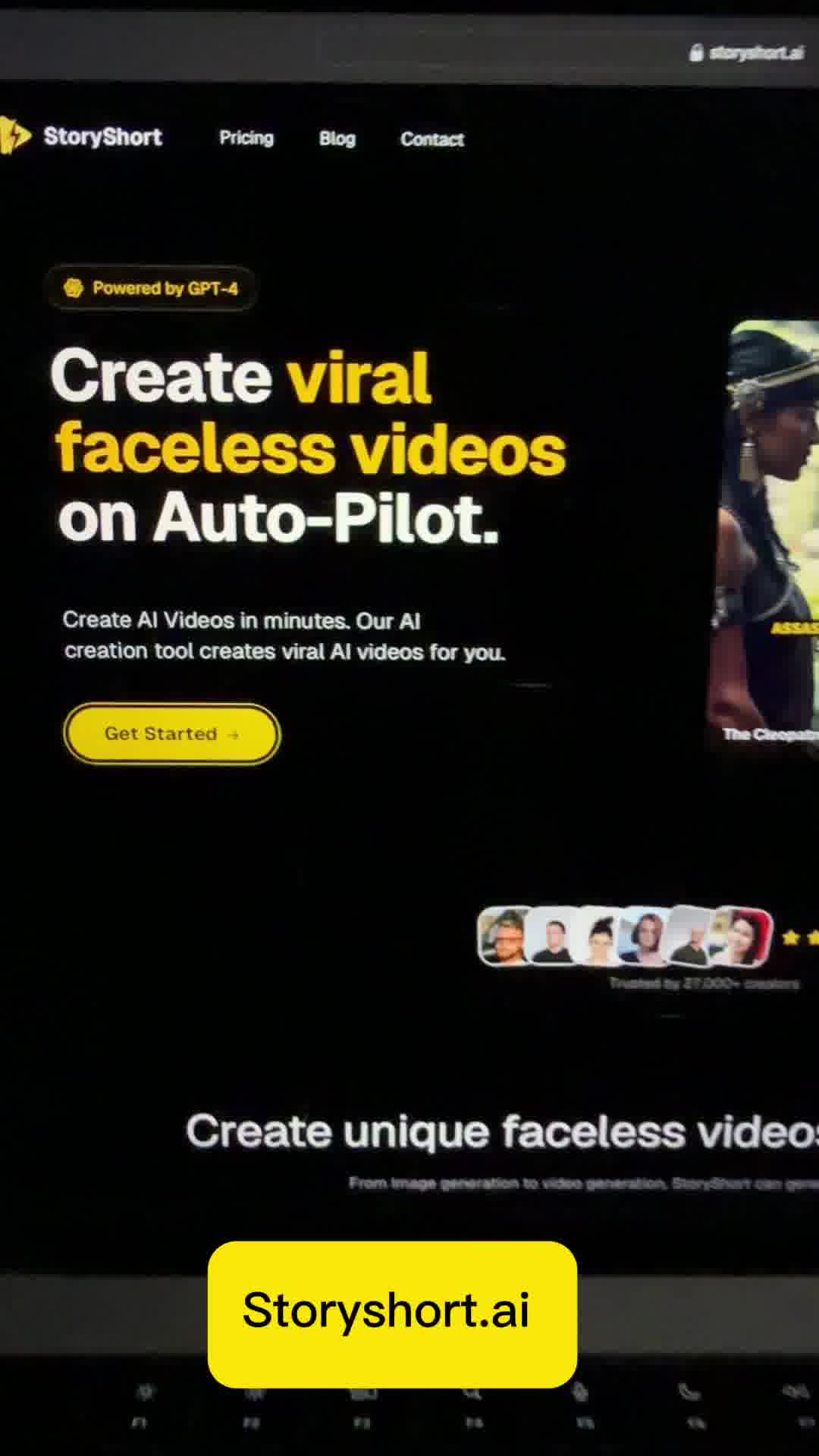 StoryShort Meta ad creative