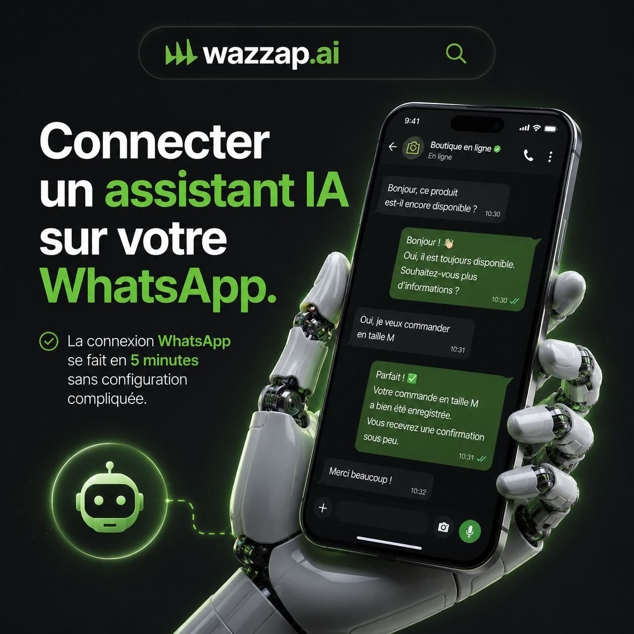WAZZAP AI Meta ad creative