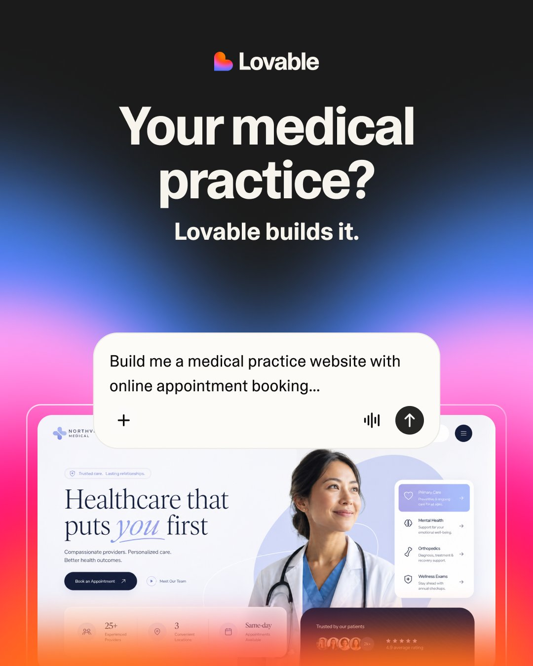 Lovable Meta ad creative