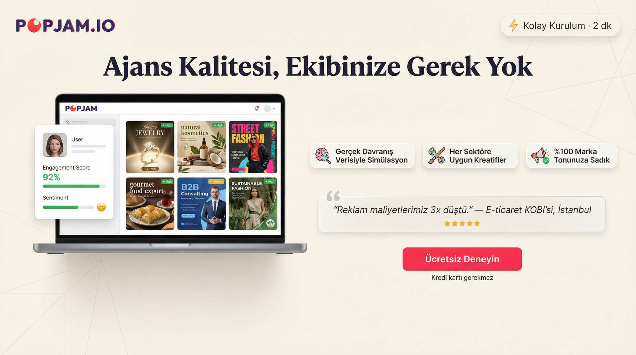POPJAM.IO Meta ad creative
